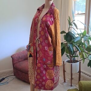 Ashley Taylor Colorful Patchwork Kimono Housecoat